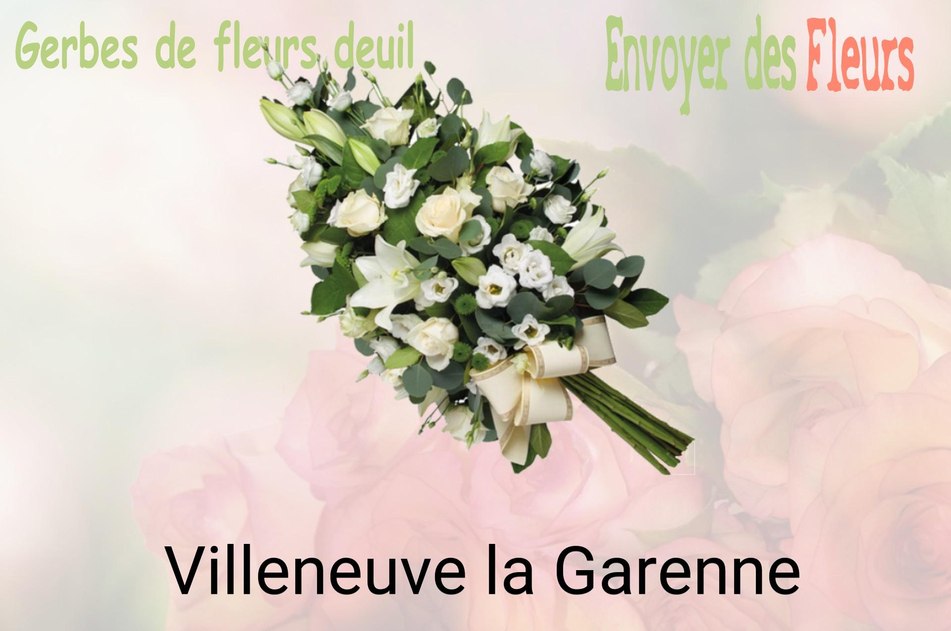 Gerbe de fleurs de deuil livrée à Villeneuve-la-Garenne